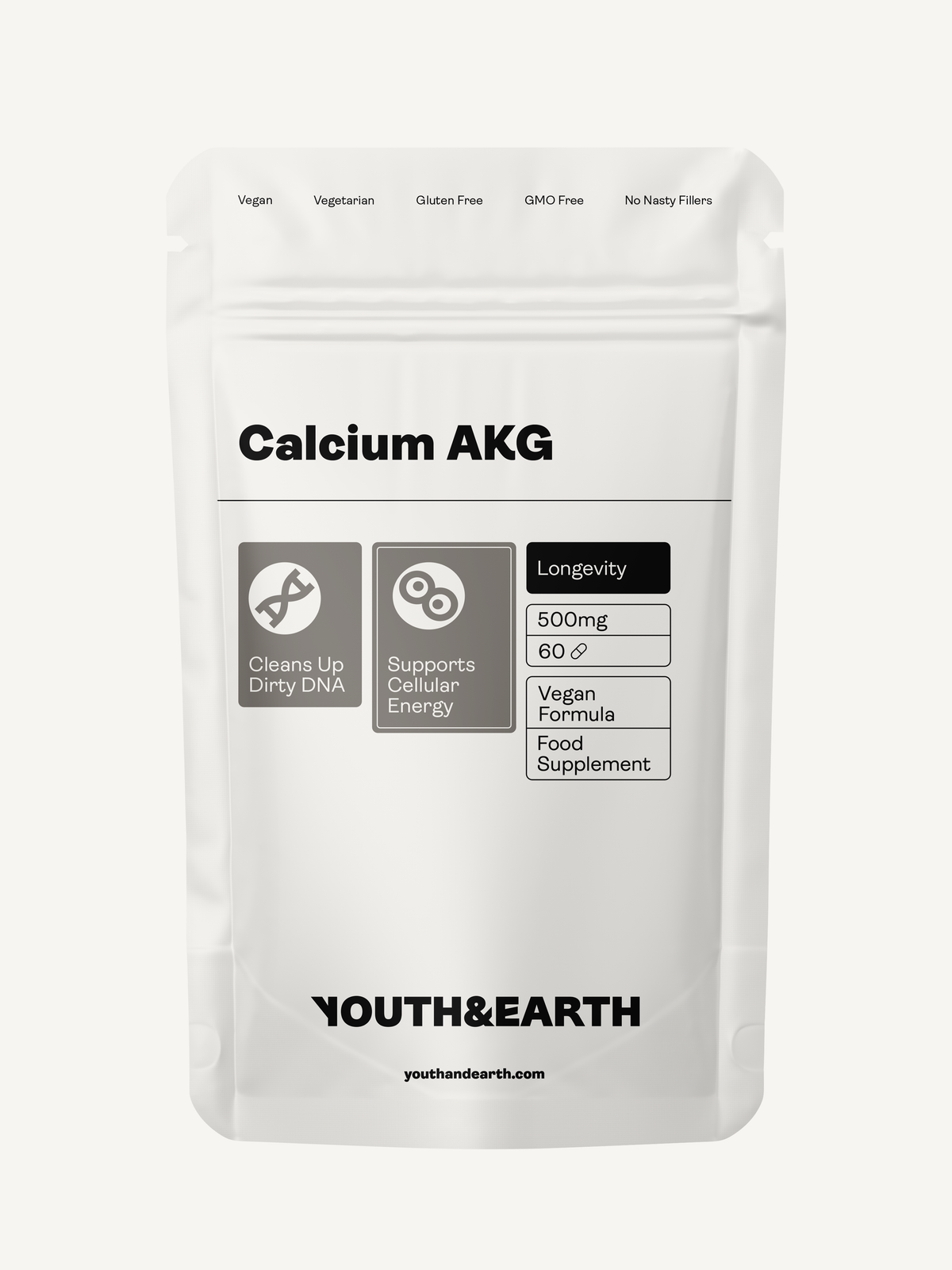 Calcium Alpha Keto-Glutarate (CALCIUM AKG) - 500mg x 60 Capsules