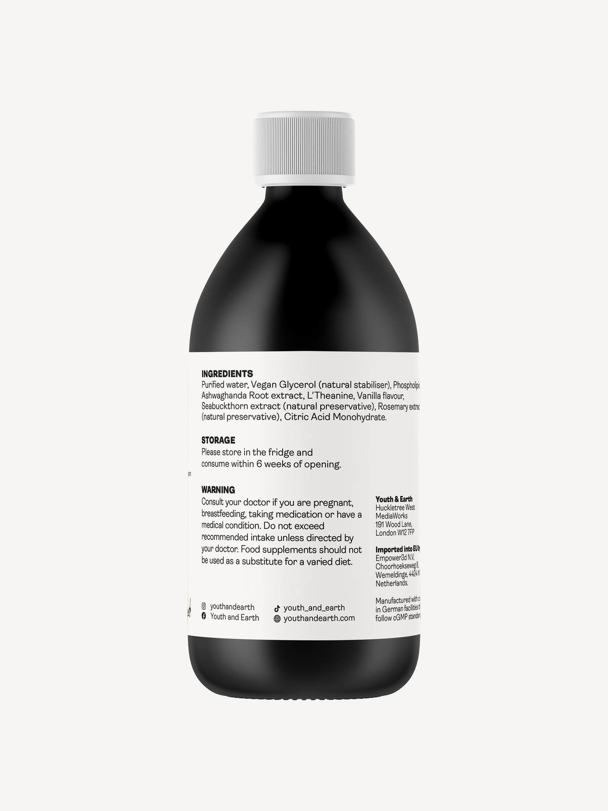 Liposomal Ashwagandha 200mg & L'Theanine 200mg Coffee & Vanilla flavour