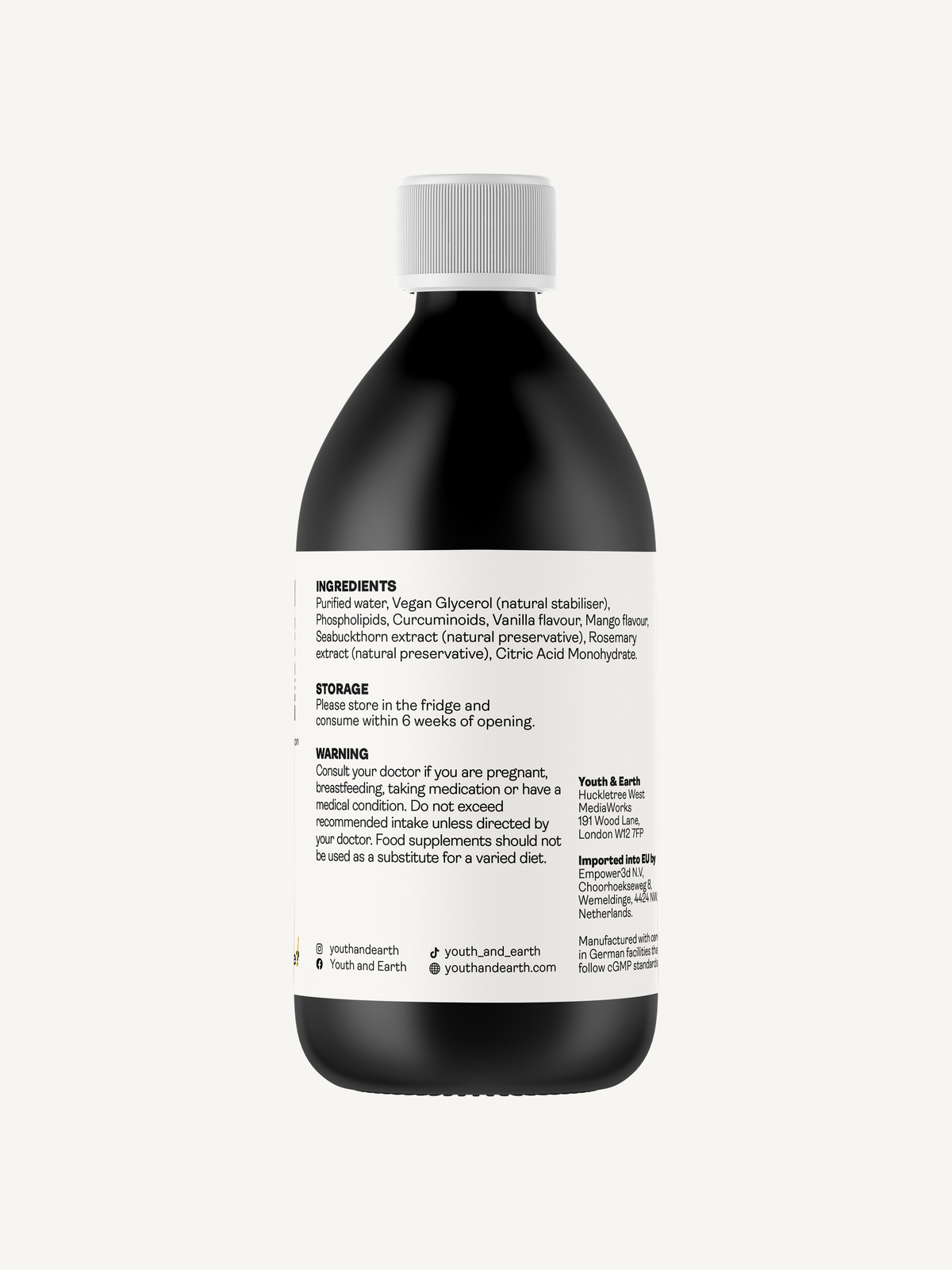 Liposomal Curcumin - 200mg Vanilla and Mango Flavour 250ml