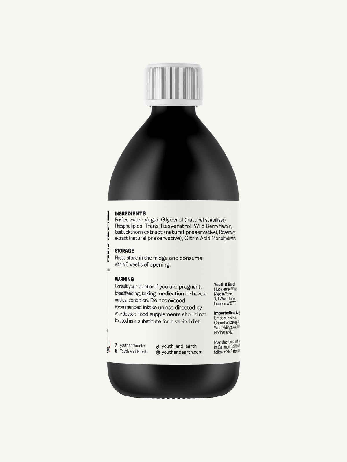 Liposomal Resveratrol 200mg Wild Berry 250ml