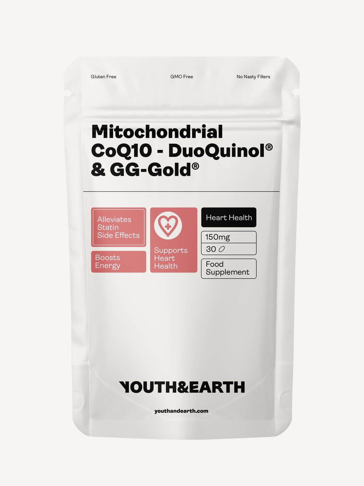 Mitochondrial CoQ10 - DuoQuinol® & GG-Gold®  – 150mg x 30 Softgels