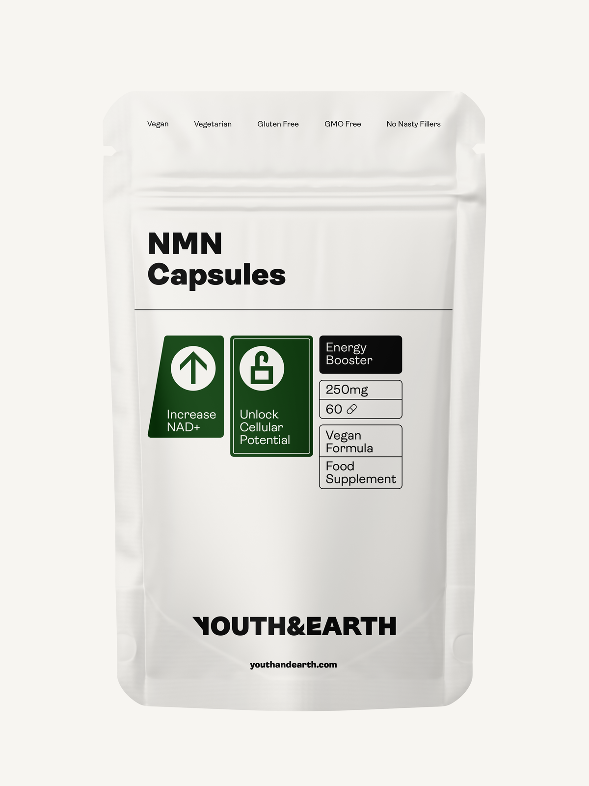 NMN (β-Nicotinamide Mononucleotide) 250mg - 60 Capsules