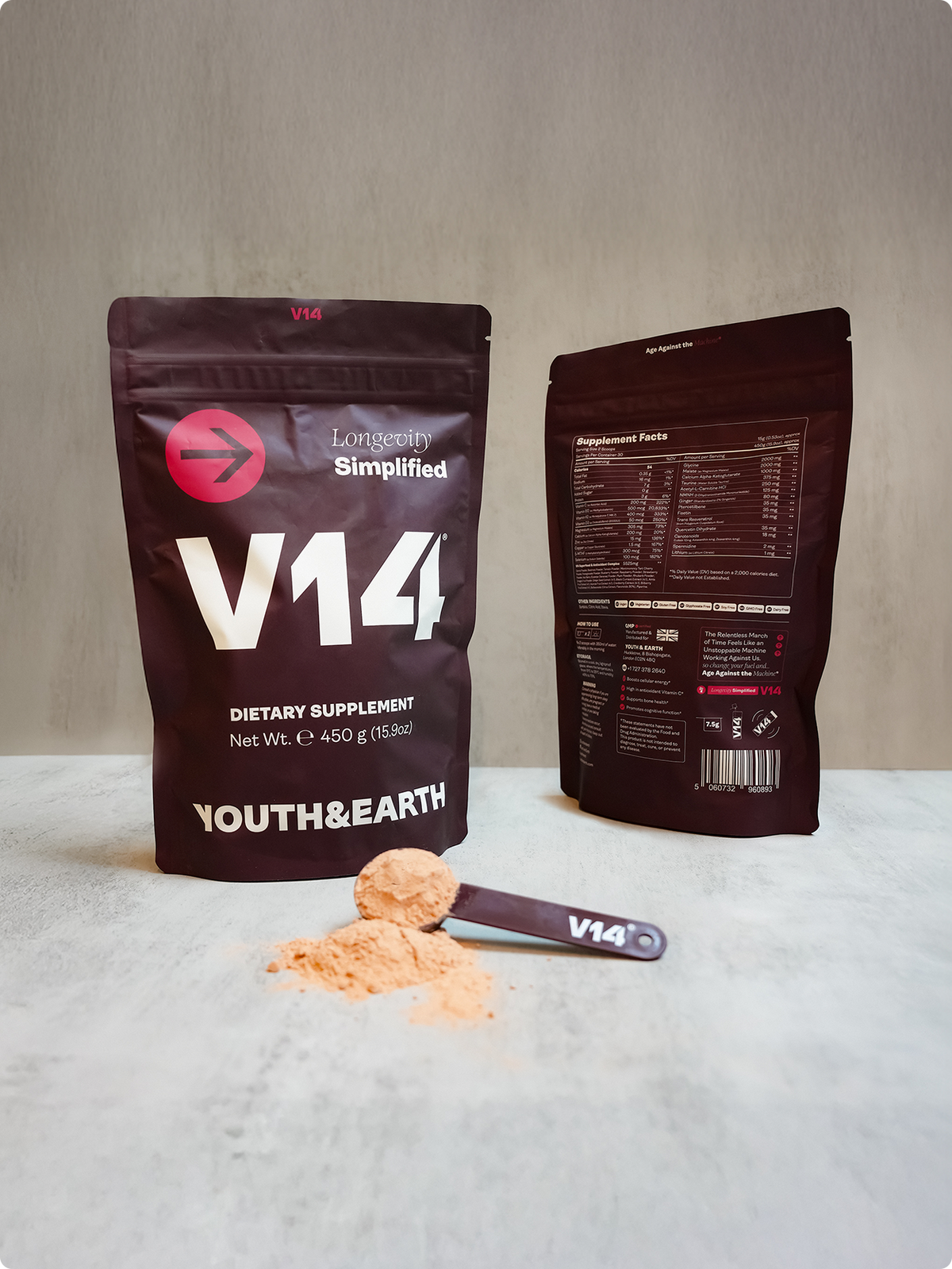 V14 Longevity Reds - 450g Pouch (powder & scoop)