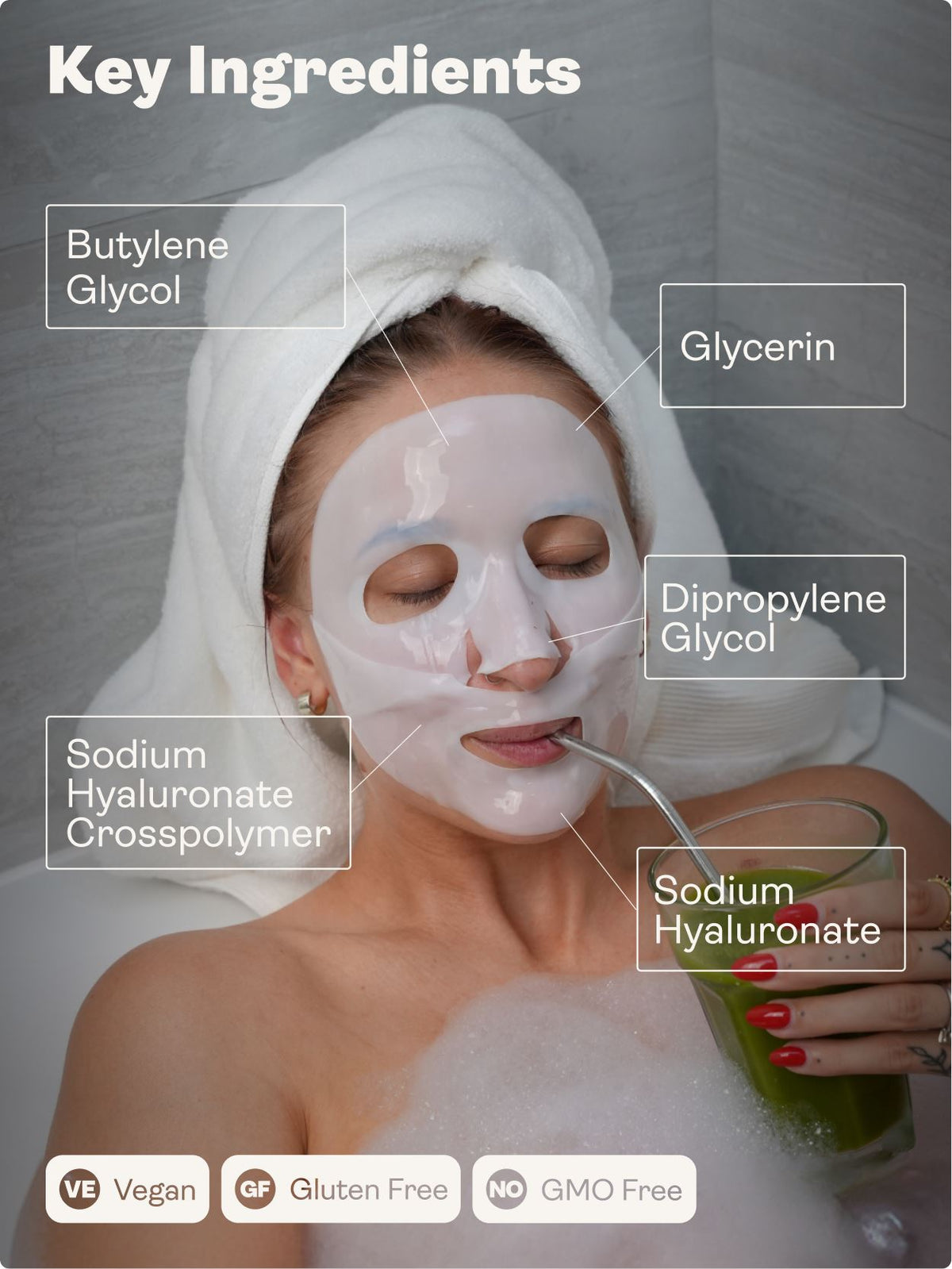 Hyaluronic Acid - Gel Face Mask - 5 Pack