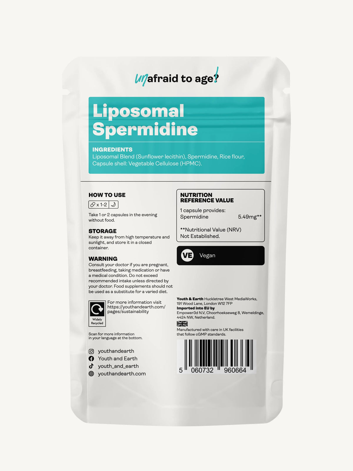 Liposomal Spermidine 60 Capsules